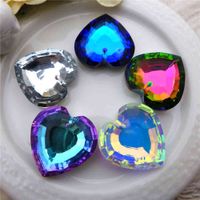 Wholesale 22mm Austria Glass Shape Beads Rhinestone Crystal Faceted Heart Pendant Drops Jewelry Making Necklace Earrings DIY