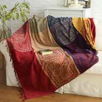 Wholesale Geometry Throw Blanket Sofa Cover Tapestry Decorative Slipcover Cobertor On Couch Plane Travel Picnic Plaid Non slip Stitching B Blankets
