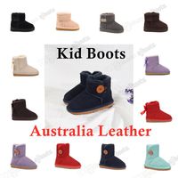 Wholesale Designer Kids Boots Wgg Genuine Leather Australian Australia Ankle Winter Boot For Kid Shoes With Bows Children warm Fashion Sneakers size