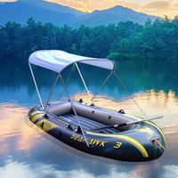 Wholesale Outdoor Sun Shelter Marine accessories For fish boat Sailboat Awning Top Cover person Inflatable Boat Tent Y0706