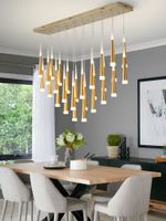 Wholesale LED Chandelier Lamp can be used for restaurant living room lobby bar modern long Chandeliers lighting with multiple colors