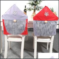 Wholesale Festive Party Supplies Gardenchristmas Santa Claus Er Dinner Chair Back Ers Chairs Cap Xmas Home Banquet Wedding Christmas Decorations A12