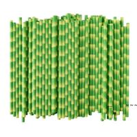 Wholesale newBiodegradable Bamboo Straw Paper Green Straws Eco Friendly a on Promotion EWE5743