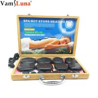 Wholesale Professional Massage Hot Stone Set and Gem Massager Portable Massage Stone Heater Kit with Therapy Hot Rocks Stones