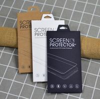 Wholesale Tempered Glass Screen Protector Kraft white black Paper Empty Retail Package Pack Box for iphone Pro XR XS Max Samsung S20 S21 Huawei
