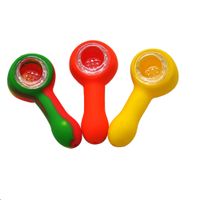 Wholesale Silicone Glass Bowl Oil Burner Tobacco Pipe Water Handmade Pipes Smoke Pot Smoking Accessories