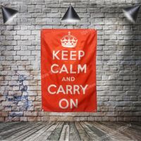 Wholesale Music Rock Flags Banner Polyester mStick to it wall grommets Custom Flag indoor Decoration KEEP CALM AND CARRY ON Painting Wall Art Print Posters