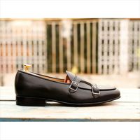 Wholesale Men s PU Classic Fashion Daily Business Casual Black Round Toe Double Buckle Monk Shoes Low Heel Comfortable Shoes ZQ0202 areiytaohf