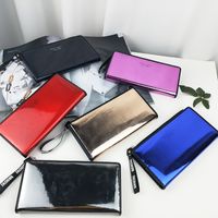 Wholesale 2021 NEW Women New Laser Holographic Wallet Ladies Clutch Phone Pocket Money Bag Coin Purse Card Holder Female Hasp Long Wallet