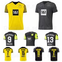 Wholesale 2021 BVB Soccer Jersey Borussia Dortmund Home Yellow Black GUERREIRO HUMMELS BURKI REYNA MOUKOKO EMRE CAN HAALAND REUS Football Shirt Kits