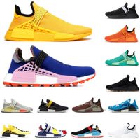Wholesale Authentic NMD Running Shoes Human Race Pharrell Williams Men Women Core White light durable Shock resistan Eqt Yellow Black Future Sneakers Chocolate trainers