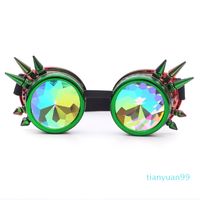 Wholesale Kaleidoscope Sunglasses Halloween Women Spectacles Female Punk Rave Festival Party Eyeglasses Ladies Glasses UV Glasses oculos
