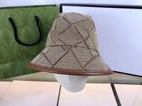 Wholesale Designer Bucket Hat Fashion Khaki Caps Letter Lattice Design for Man Woman Four Seasons General Styles Top Quality