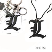 Wholesale Pendant Necklaces Anime Death Note Keychain Black Book Keyrings Men Women Fashion Trinket Jewelry Bags Car Keyholder