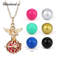 Wholesale Pendant Necklaces Fashion Angel Baby Hollow Bell Ball For Harmony Pregnant Women Cage Locket Statement Jewelry Gift