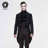 Wholesale Iron master punk modern gentleman Embroidery court Tuxedo Suit men s spring coatDE7H category