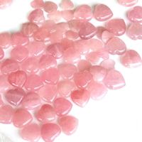 Wholesale Quartz Crafts Heart Shaped Pink Crystal Carved Palm Love Healing Gemstone Lover Gife Stone Crystals Hearts Gems H1