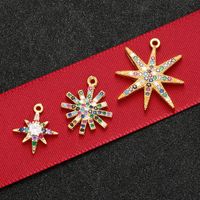 Wholesale zhukou x17mm fashion starfish hexagon snowflake candy crystal pendant for women jewelry accessories making model vd447