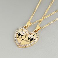 Wholesale Set Animal Friends Friendship Couple Two Parts Pendant Necklace Gifts For Men Women BFF Jewelry Necklaces