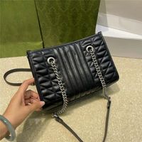 Wholesale Newest Black Quilted Leather Silver Hardware Famous Shoulder Bags Latest Designer Fashion Cross Body Women Handbags Velvet Silk Lining Double Word G s Wallets Purse