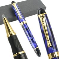 Wholesale Jinhao X450 High Quality Blue And Gold Styles Rollerball Pen Full Metal Luxury Pens Caneta Stationery Office School Supplies Ballpoint