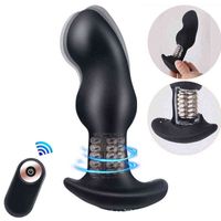 Wholesale NXY Vibrators Wireless Remote Control Prostate Massager Anal Plug Butt With Steel Ball Rotating Dildo Vibrator Gay Sex Toys For Men