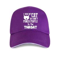 Wholesale Men s cotton baseball cap printed with the words quot I hug my cat quot