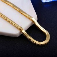 Wholesale New arrival K gold plating snake bone scal Long Necklace Hot sal Men and Women s Necklace CM link chain necklace Girls