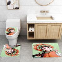 Wholesale Bath Accessory Set set Flannel Beijing Opera Girl Print Decorative Mat cm Bathroom Floor Pad