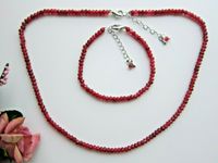 Wholesale 1 or Row Brazil Red Ruby Faceted Beads Necklace x4mm x8mm New