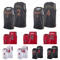 Wholesale DeMar DeRozan Alex Caruso Lonzo Ball Basketball Jersey Trade Authentic Edition City Jerseys White Red Black