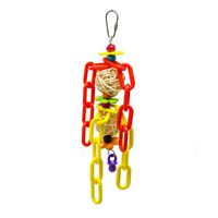 Wholesale Other Bird Supplies Parrot Bite Rattan Ball Plastic Chains String Toys Small Pet Toy Cage Accessories