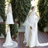 Wholesale Bridal Veils Vintage Chapel Length Wedding Drop T Accessories Lace Applique