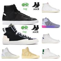 Wholesale Men Casual Shoes Blazer Mid Fashion Flat Sketch White Black Vintage Optic Yellow Asparagus Snakeskin Blue Void Overlays Off Womens Sports Sneakers Trainers