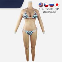 Wholesale Women s Shapers Realistic Silicone Bodysuit H C Cup For Crossdressing Transgender Fake Boobs With Arms Breast Forms Shemale Vagina