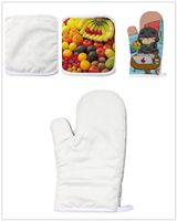 Wholesale Blank Sublimation Oven Mitts Set Oven Gloves Hot Pad Sublimation Pot Holder for DIY Kitchen Accessories Heat Resistance
