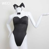 Wholesale WECI Sexy Bunny Girl Outfit Reverse Body Suit Cosplay Rabbit Costume For Girls Bunny Lingerie Cute Sex Set Bad Hare Tail Elf Ear
