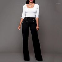 Wholesale Women s Pants Capris Women Casual Harem Long High Waist Elastic Cropped Length OL Trousers Solid Black White Wine Red