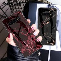 Wholesale Gradient Tempered Glass Back Phone Cases For Samsung Galaxy S7 edge S8 S9 Plus S10 Lite Note J2 J5 J7 Prime
