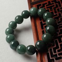 Wholesale Drop Shipping Natural Burma Jade Bracelets Luck Amulet Jade Stone Bracelets For Men And Women Gift