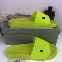 Wholesale 2022 High Quality Men s Women s Designer rubber Slipper new Font Shoes Slide Fashion Sandals Flat Flip Flop shower beach With Box Size