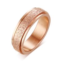 Wholesale 2021 New Fashion Spinner Ring for Women Men Rose Gold Color Stainless Steel Rotatable Matte Ring