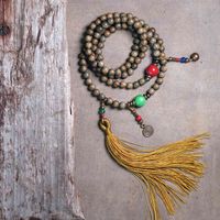 Wholesale Qu Weihua National Style Green Sandalwood Hand String Necklace Women s Literature and Art Multi Circle Bracelet Plate Playing