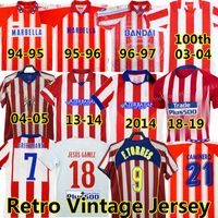 Wholesale Retro Atletico Madrid soccer jerseys F TORRES CAMINERO GRIEZMANN Gabi HOME vintage classic football shirt