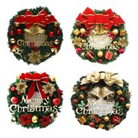 Wholesale Decorative Flowers Wreaths Artificial Christmas Wreath Colorful Beautiful Wall Window Door For Front Party Décor Part