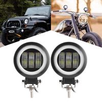 Wholesale Working Light W LED Work V V White DRL Angel Eye Halo Ring INCH Motorcycle SUV Car x4 Truck Offroad Driving Fog Lamp Headlight
