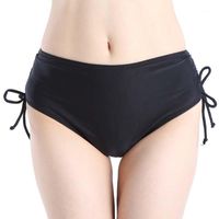 Wholesale Women s Swimwear Plus Up Swimming Trunks Separate Brazilian Bikini Bottoms Sexy Adjusted Panties Beach High Waist Black Shorts