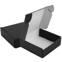 Wholesale Gift Wrap Manufacturer Custom Black Corrugate Cardboard Clothes Boxes Mailer Printed Company Logo
