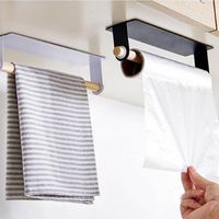Wholesale Towel Racks Wall Hanging Iron Single Pole Bar Stickers Storage Rack Kitchen Wipes Holder Save Space Cloth Drying Stand