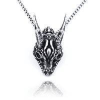 Wholesale Pendant Necklaces Gothic Vintage Goat Sheep Head Necklace For Women Men Punk Party Fashion Collar Choker Religion Viking Jewelry Gift